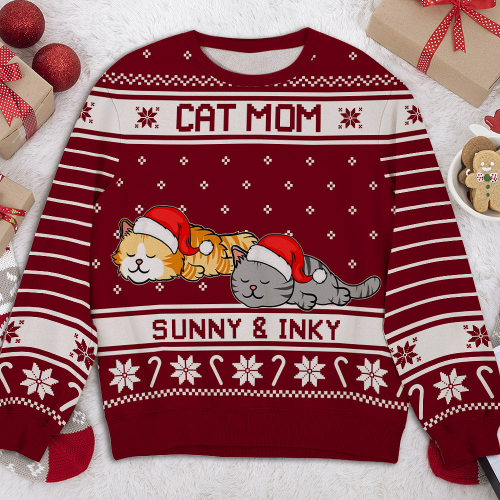 Festive Christmas Personalized Custom All-Over-Print Dog and Cat Sweatshirt for Unisex