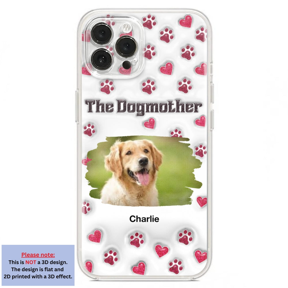 Slay Cartoon Dog Mother Photo - Personalized Custom 3D Inflated Effect Premium Phone Case for All Occasions