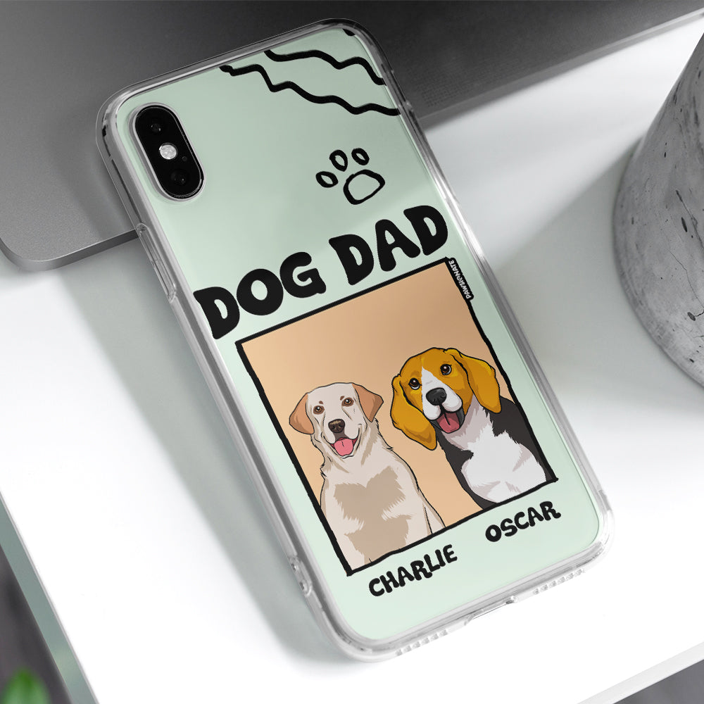 Customizable Dog Mom/Dad Cartoon Personalized Phone Case for Pet Enthusiasts