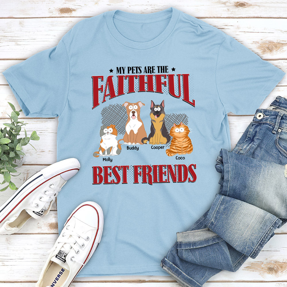 Faithful Friend - Personalized Custom Unisex 5.3 oz T-shirt for Pet Lovers