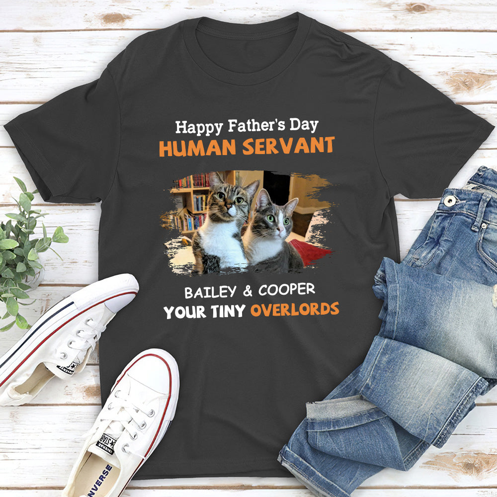 Unique Personalized Custom Unisex 'To My Human Servant' Photo T-shirt for Pet Lovers