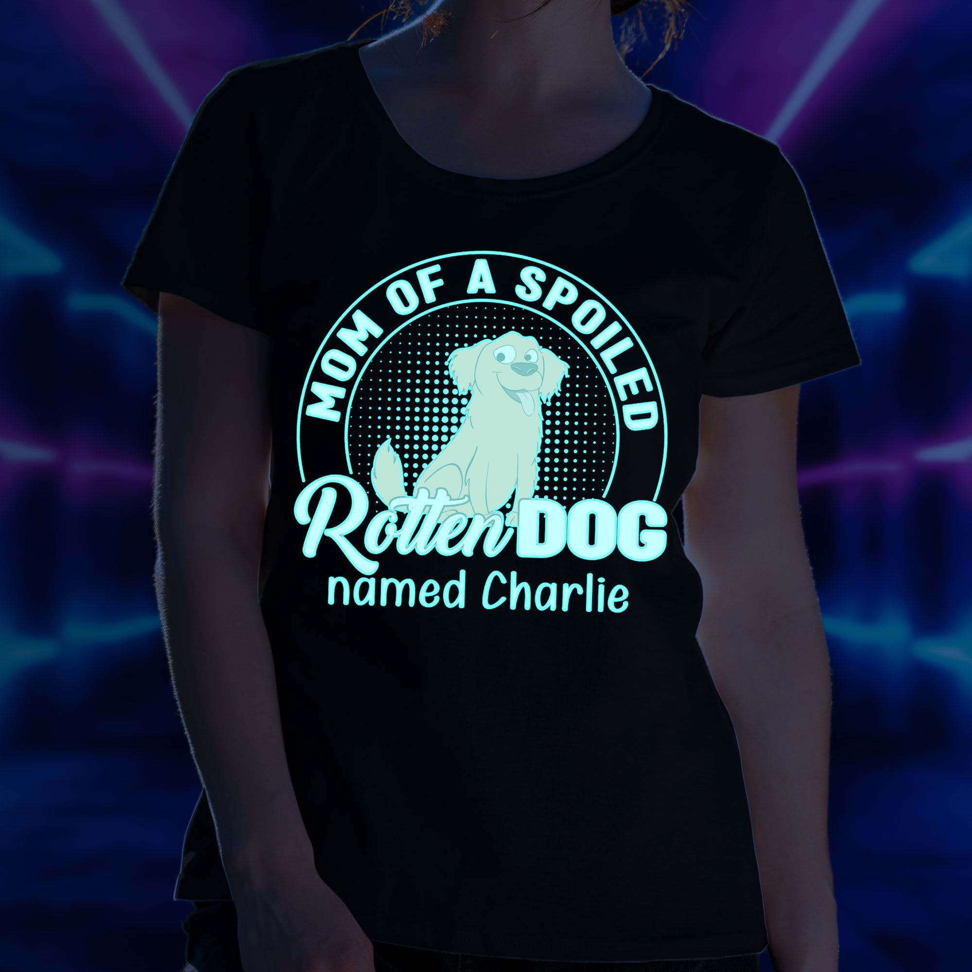 Spoiled Rotten Dog - Personalized Custom Fluorescent Unisex T-shirt for Pet Lovers