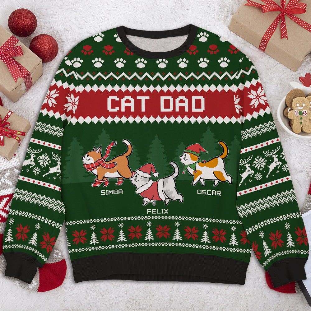 For Cat Mom/Dad - Stylish Personalized Custom All-Over-Print Unisex Sweatshirt