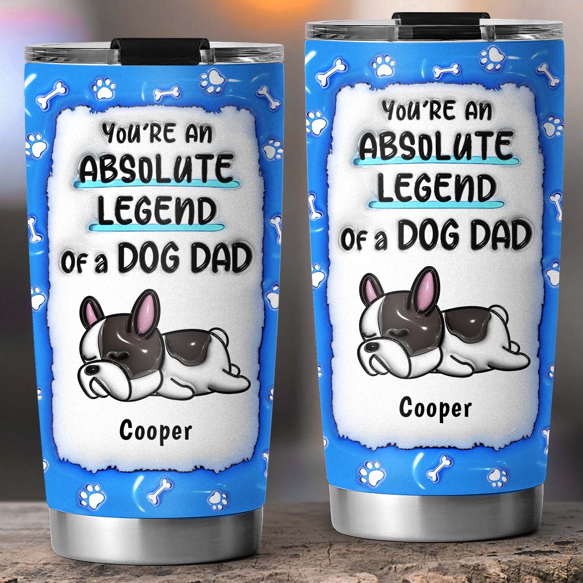 Legendary Personalized Custom 3D Inflated Effect Tumbler for Dog Parents