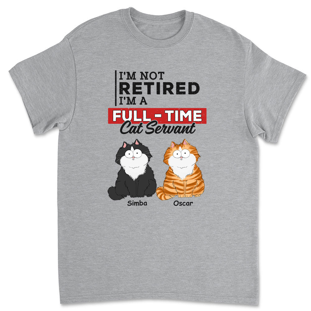 Fulltime Cat Servant - Personalized Custom Unisex Cotton Blend T-shirt for Pet Lovers