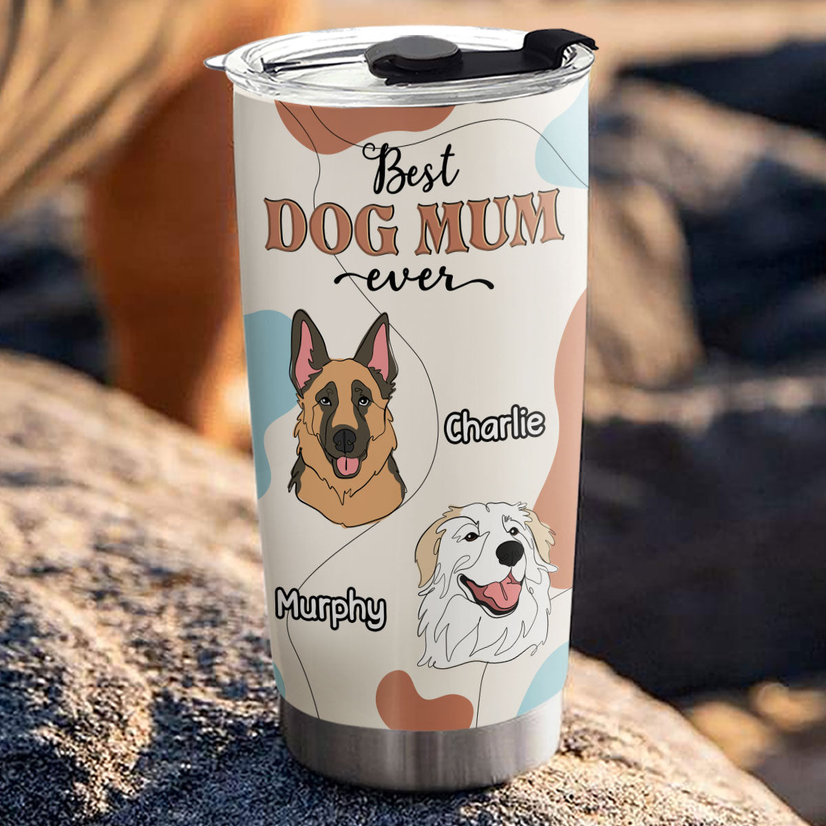 Best Dog Mom Dad Ever Personalized Custom 20oz Stainless Steel Tumbler with Thousands of Cool Designs