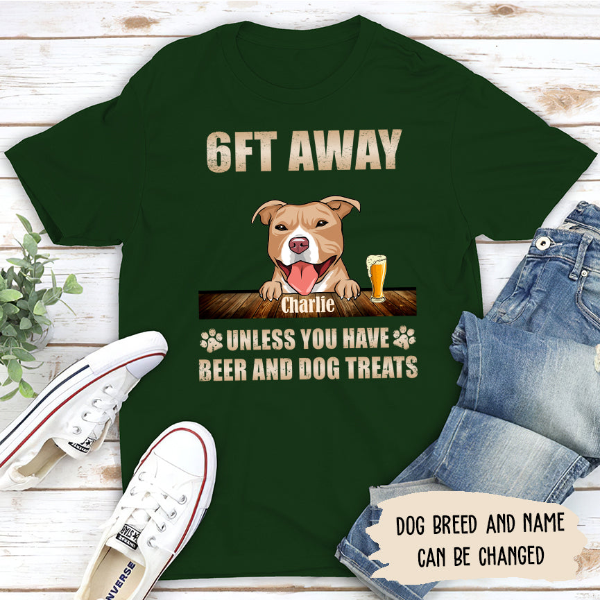 Customizable Beer and Dog Treats Classic Unisex 5.3 oz Personalized T-shirt