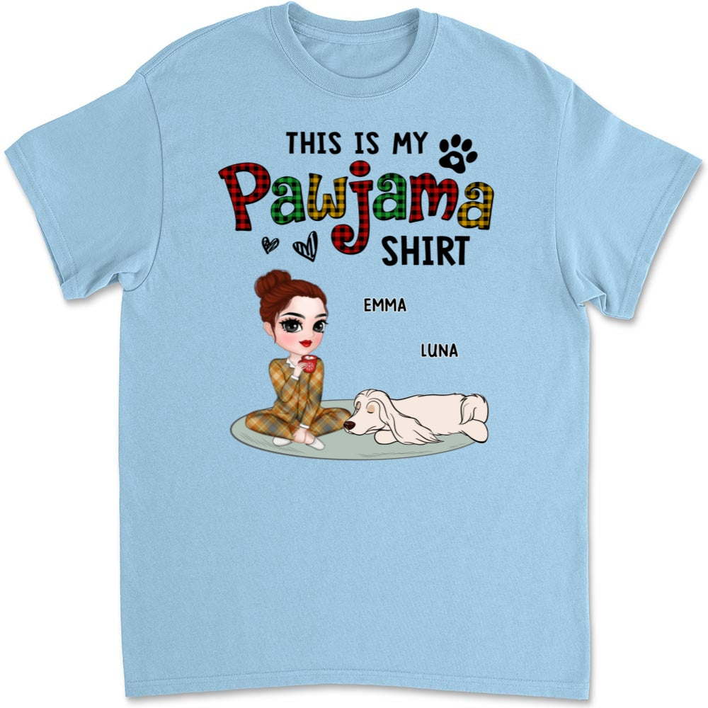 Pawjama Shirt Ver Pet - Personalized Custom Unisex 5.3 oz T-Shirt for Pet Lovers