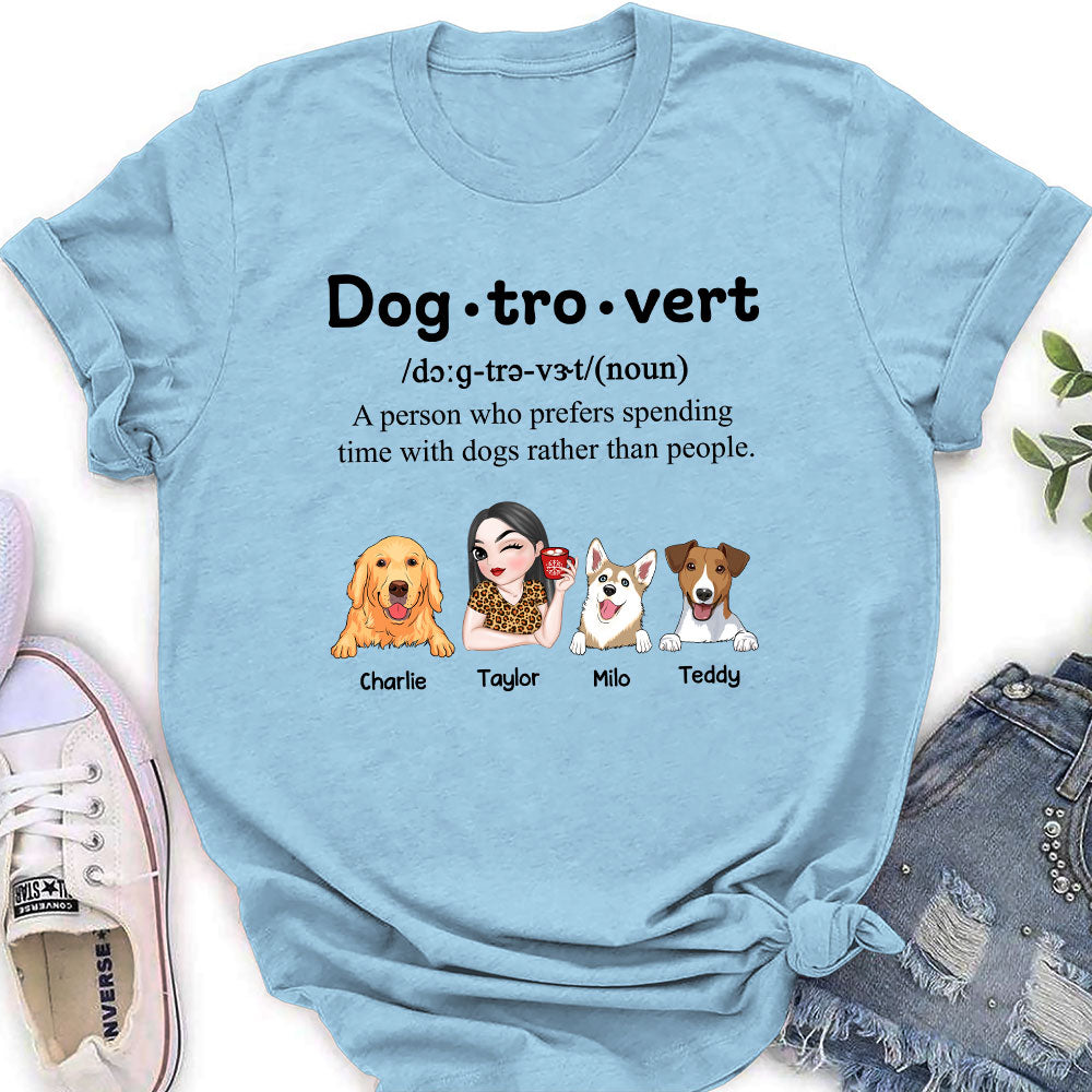 Im A Dogtrovert - Personalized Custom Women's Fashion T-shirt for Pet Lovers