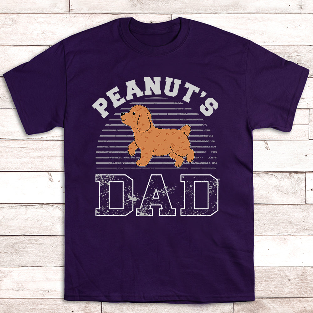 Dog Dad Walking - Personalized Custom Unisex 5.3 oz Heavy Cotton T-shirt for Pet Lovers