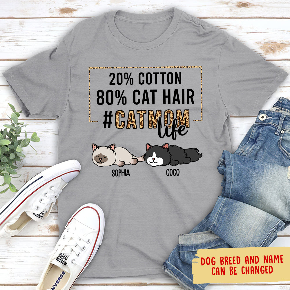 Cat Mom Life - Personalized Custom Unisex 5.3 oz T-shirt for Pet Lovers