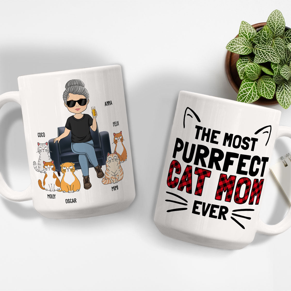The Most Purrfect Customizable Personalized Cat Coffee Mug for Pet Lovers