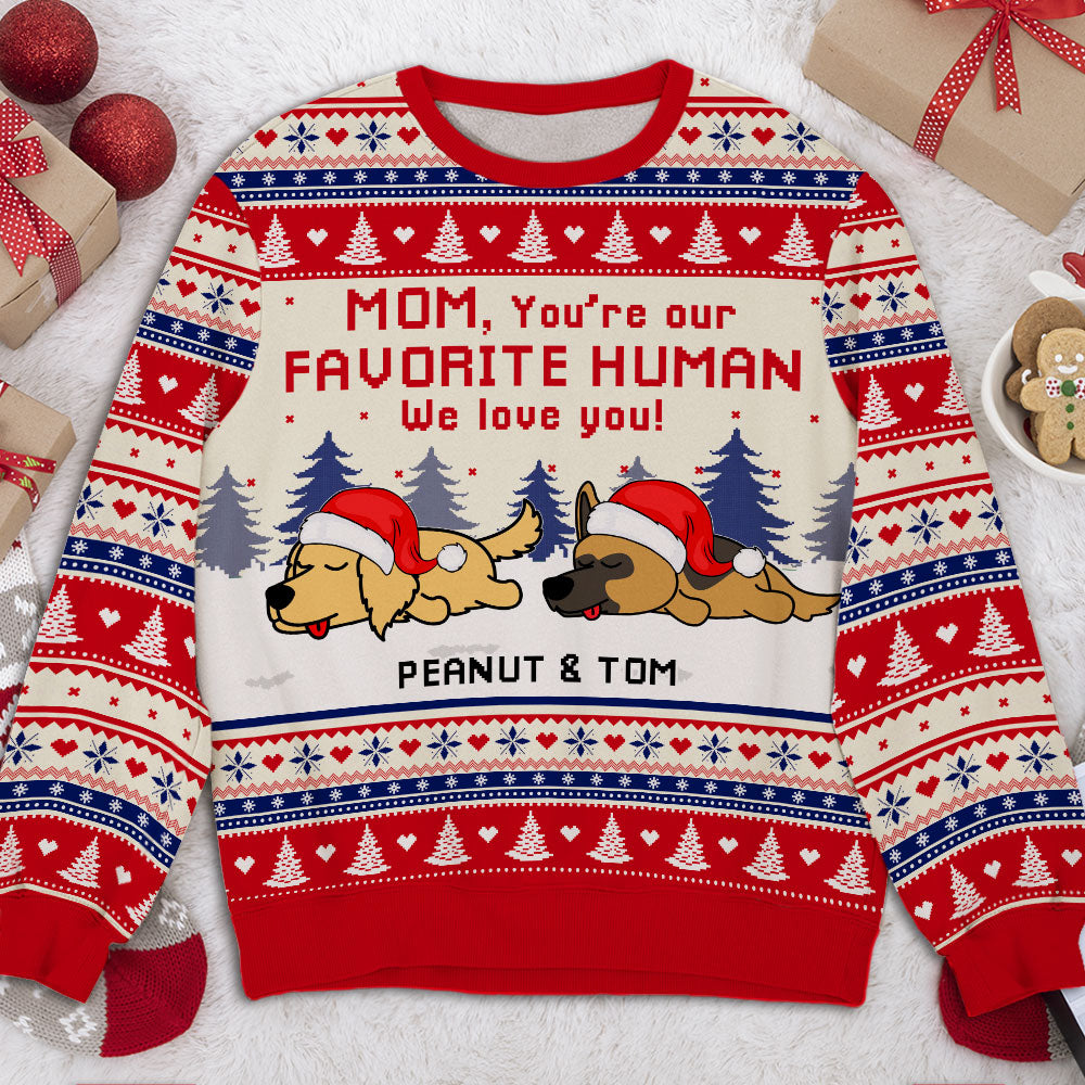 To My Favorite Human - Personalized Custom All-Over-Print Unisex 8.8 oz Polyester Blend Sweatshirt