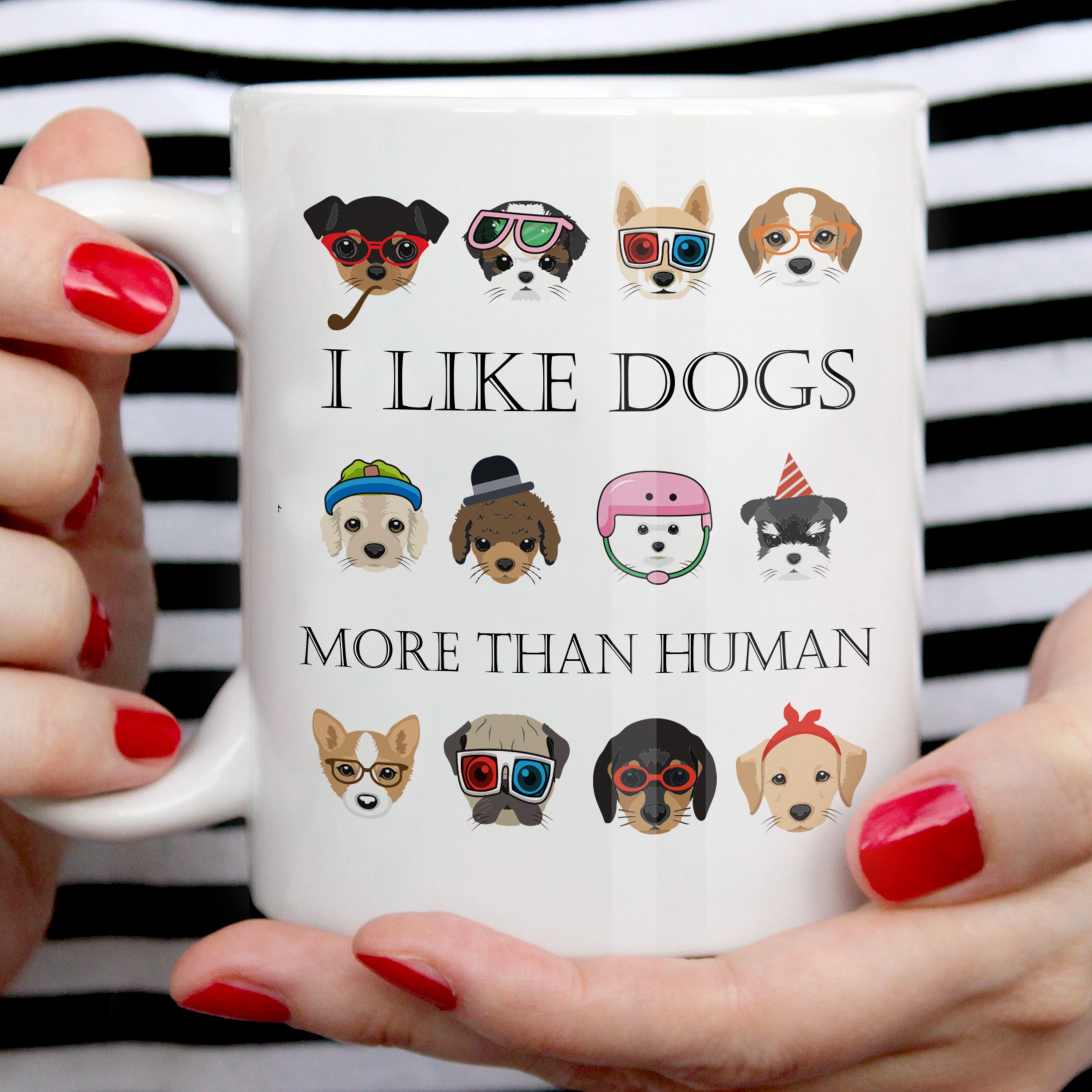 Unique 'I Like Dogs More Than Humans' 11oz Coffee Mug - Perfect Gift for Pet Lovers