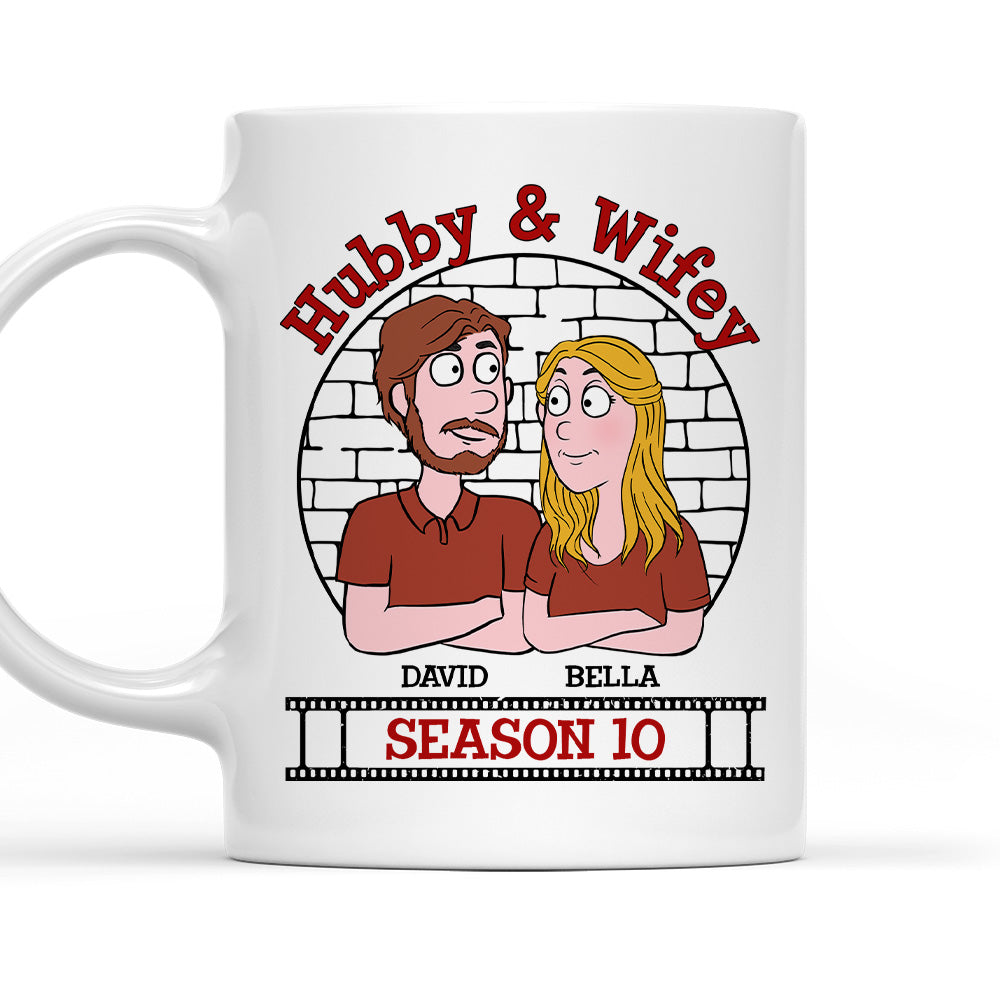 Never Ending Love Story - Customizable Personalized Coffee Mugs for Couples (11oz & 15oz)
