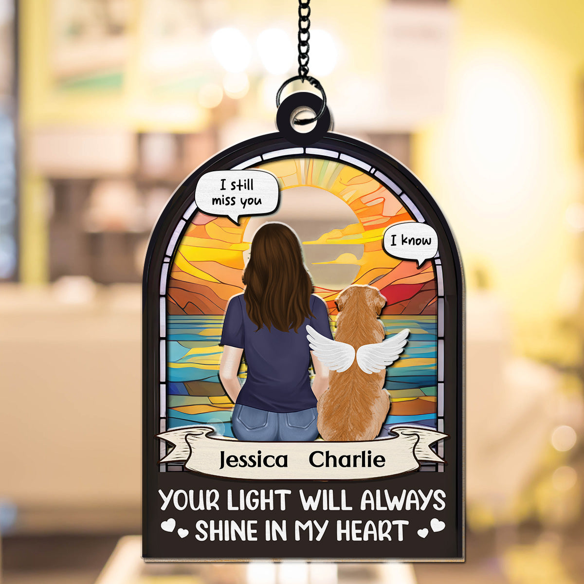 Always With You - Personalized Custom 6 - 8 Inches Suncatcher for Special Occasions