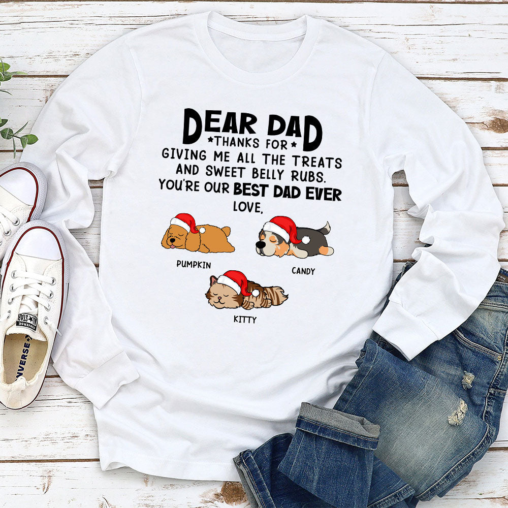 All The Treats 2 - Personalized Custom Unisex 6.0 oz Long Sleeve T-shirt for Pet Lovers