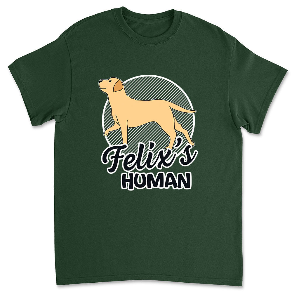 Dog's Human - Personalized Custom Unisex 5.3 oz T-shirt for Pet Lovers