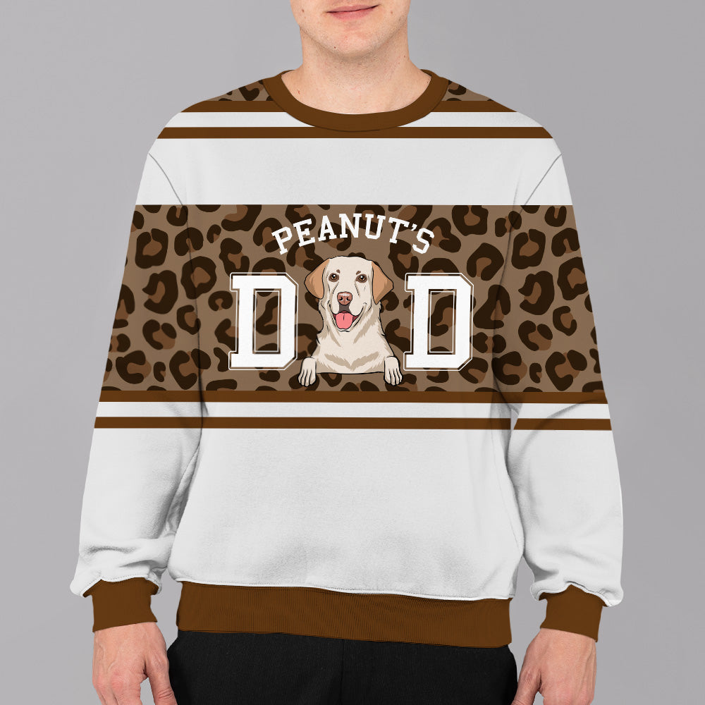 Dog Dad/Mom Personalized All-Over-Print Custom Basic Sweatshirt - Ideal Gift for Pet Lovers