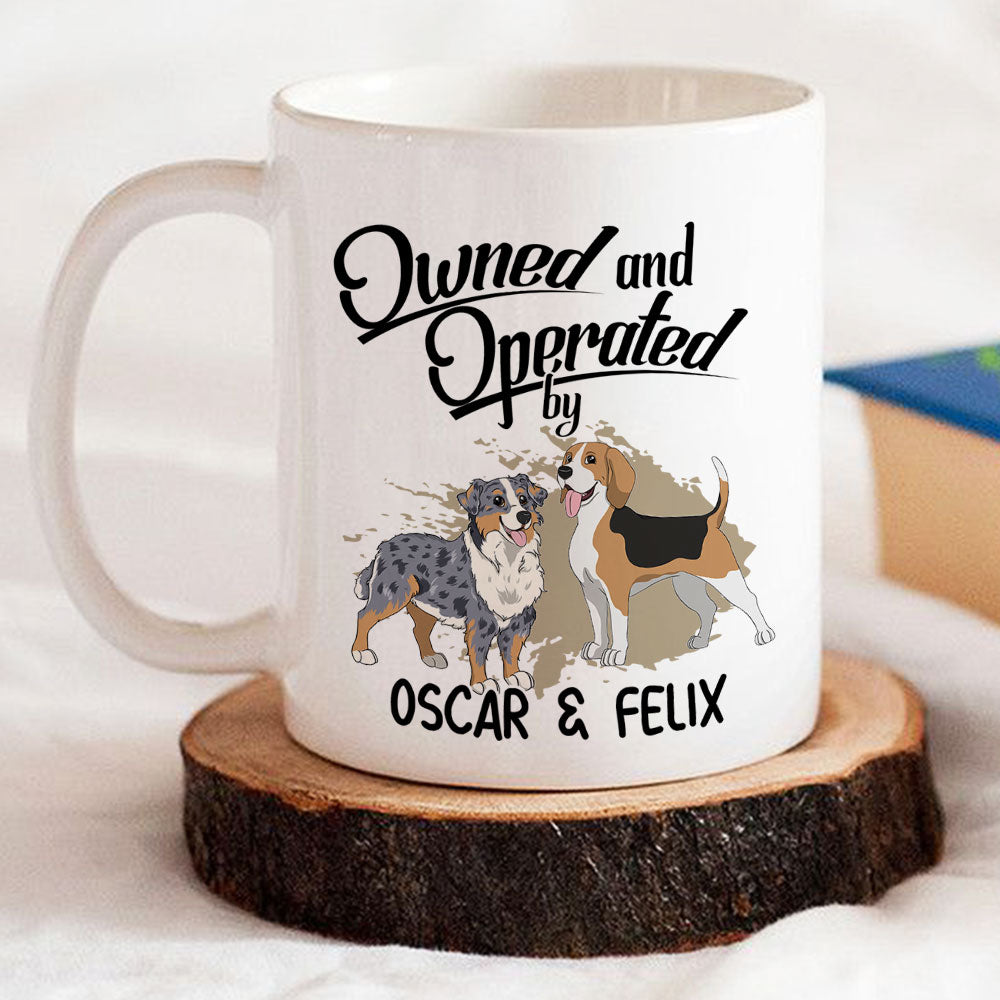 Operated By My Furbaby - Customizable Personalized Coffee Mug for Pet Lovers