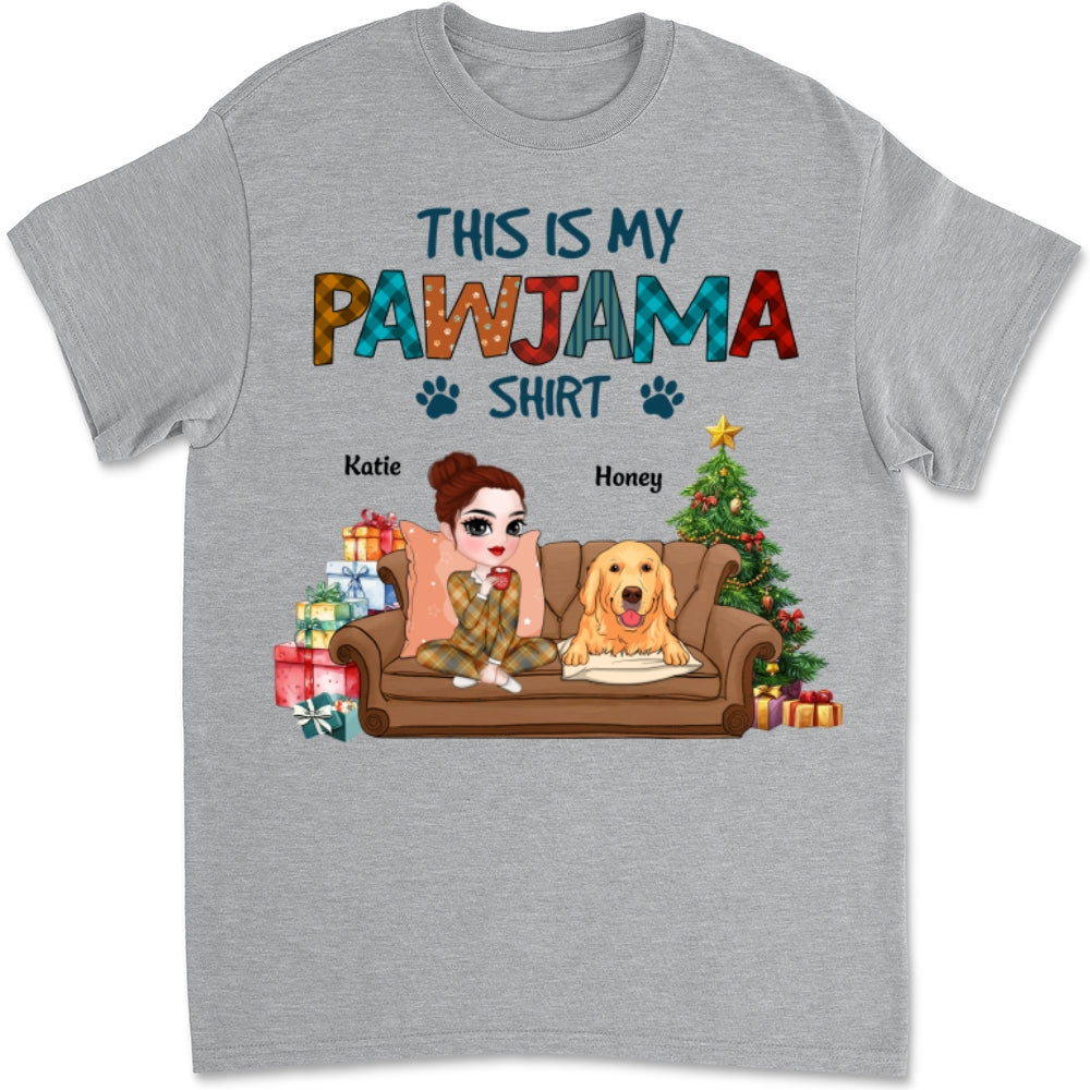My Pawjama Personalized Custom Unisex 5.3 oz Sleepshirt T-Shirt - Ideal Gift for Pet Lovers