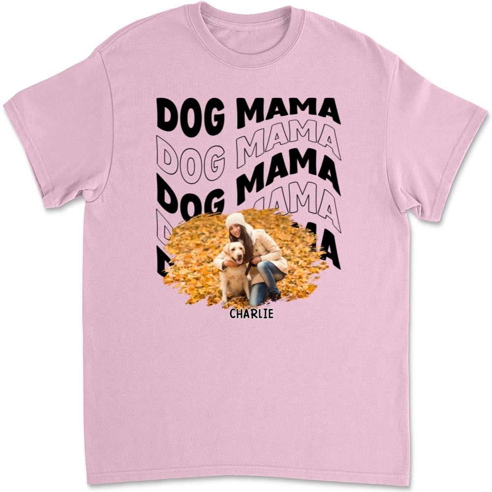 Dog Mom Era Version Personalized Custom Unisex 5.3 oz Photo T-shirt for Pet Lovers