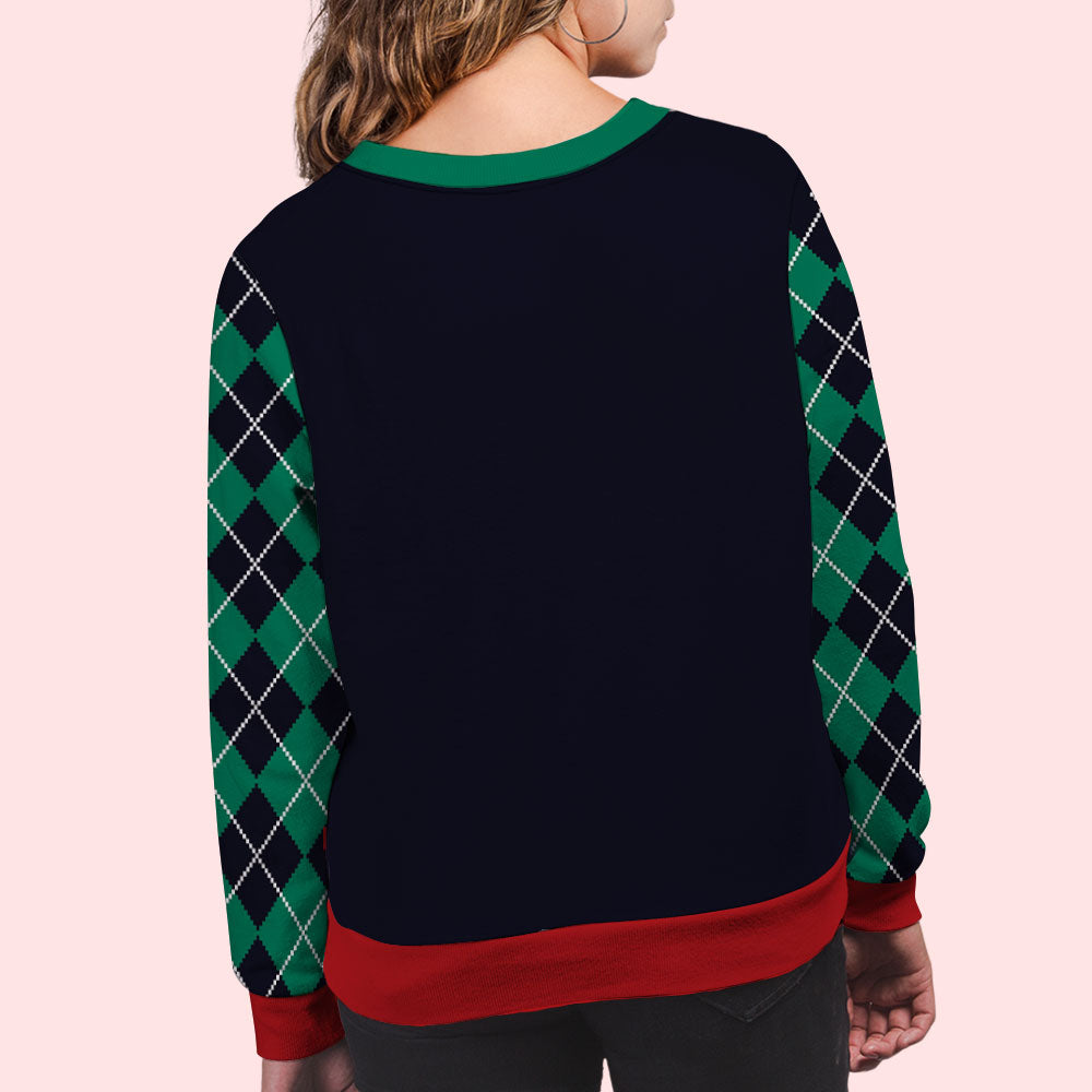 Unique Personalized Custom All-Over-Print Christmas Night Sweatshirt for Pet Lovers