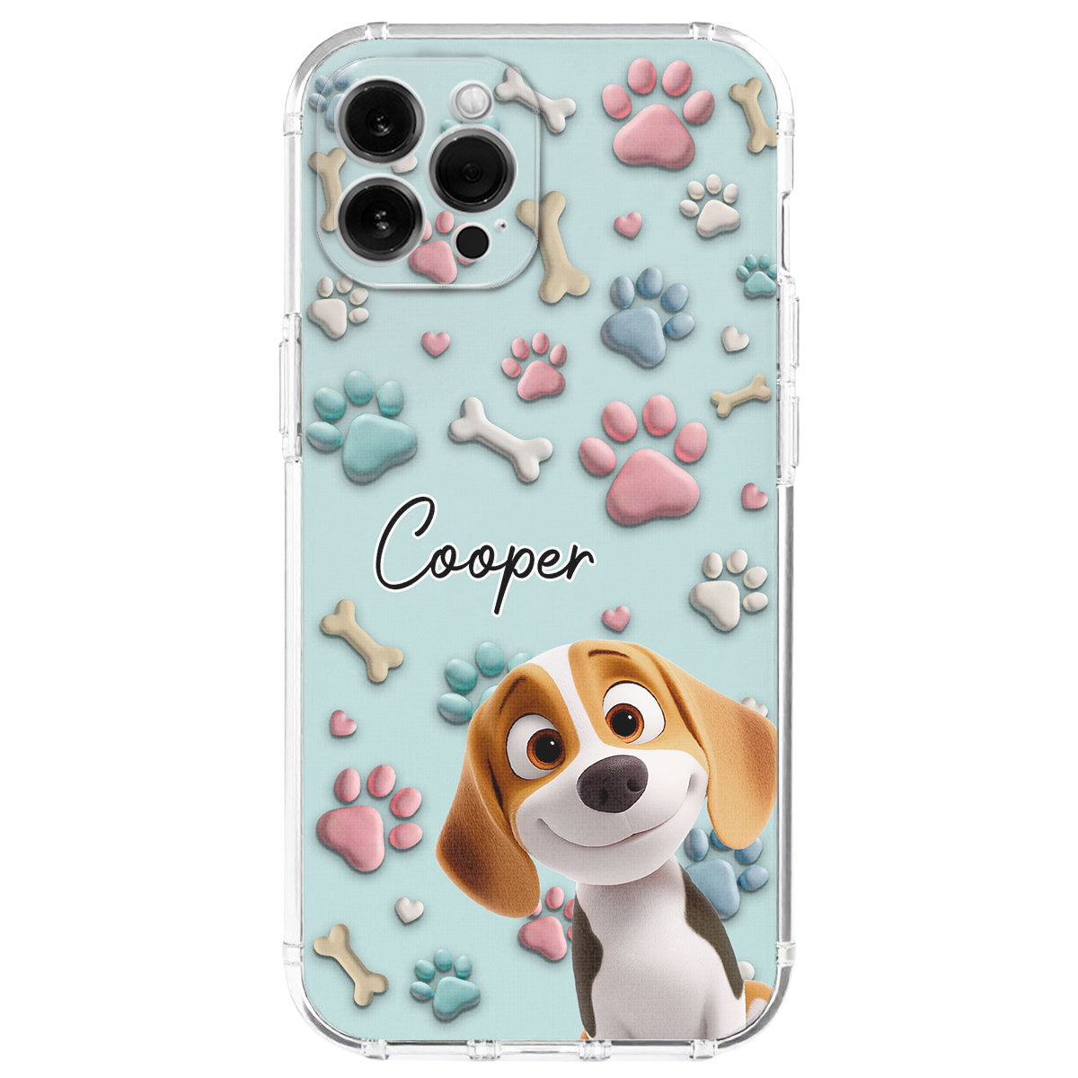 Adorable Dog Cartoon - Customizable Personalized Phone Case for Fashion-Forward Users