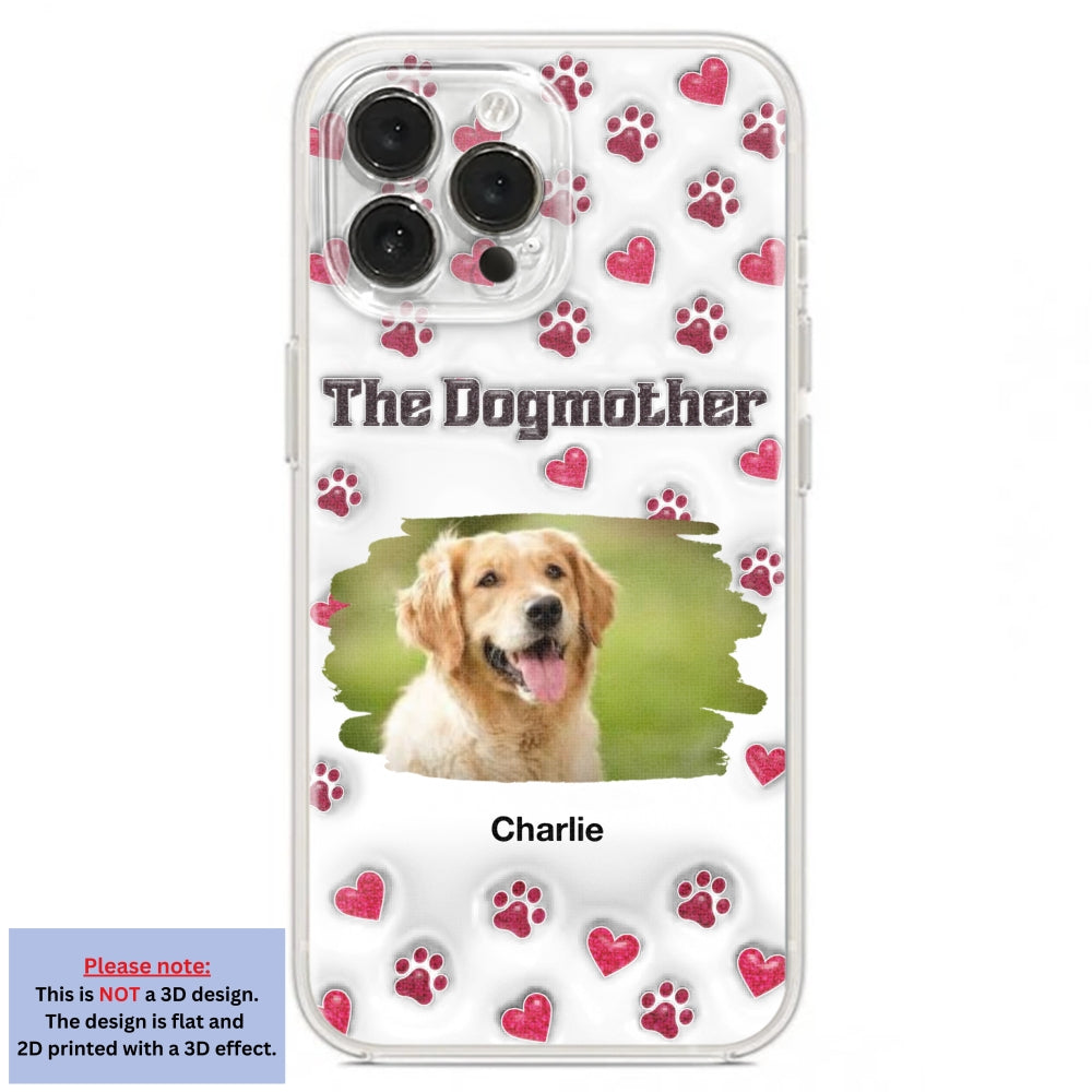 Slay Cartoon Dog Mother Photo - Personalized Custom 3D Inflated Effect Premium Phone Case for All Occasions