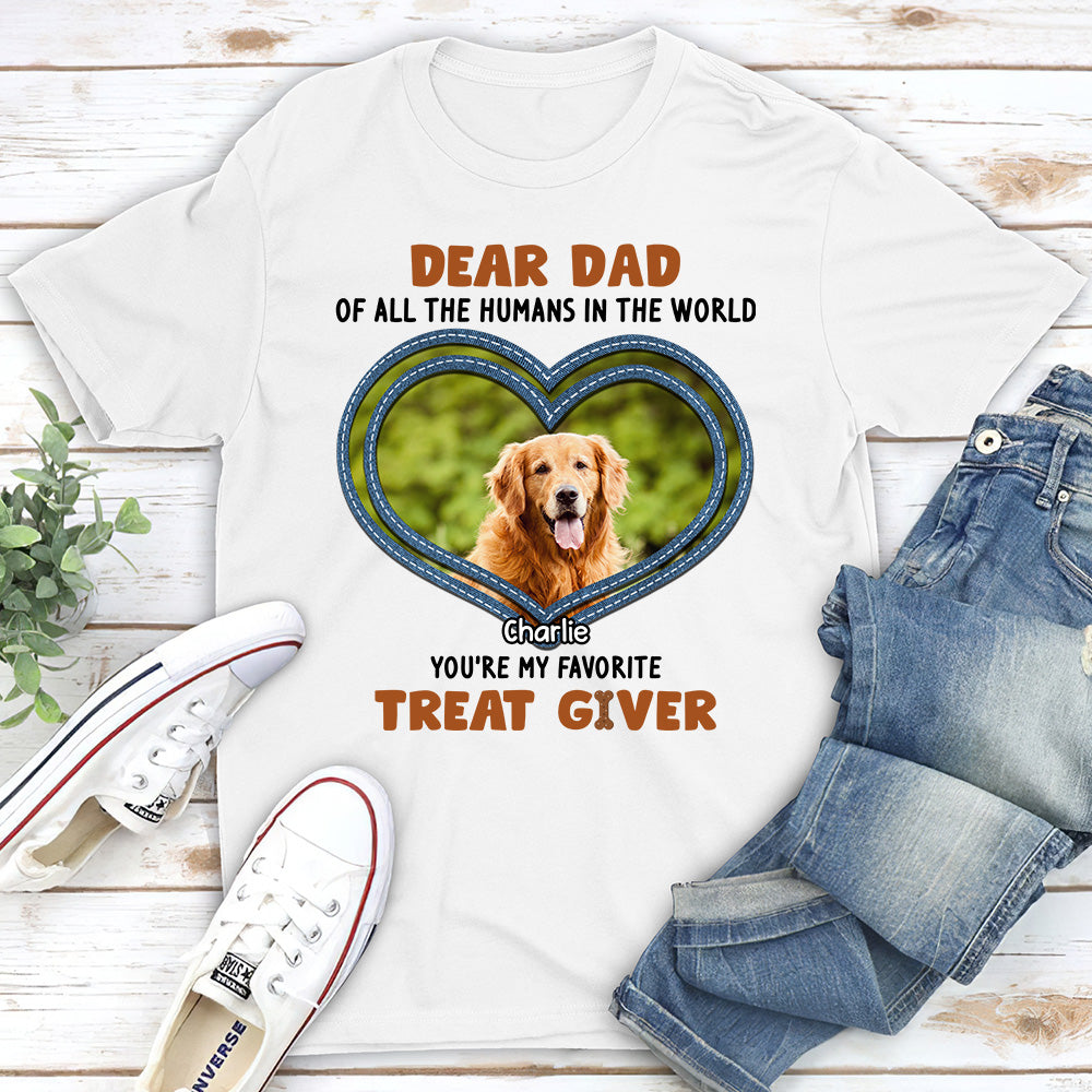 You Are My Favorite Treat Giver - Personalized Custom Unisex 5.3 oz T-shirt for Pet Lovers