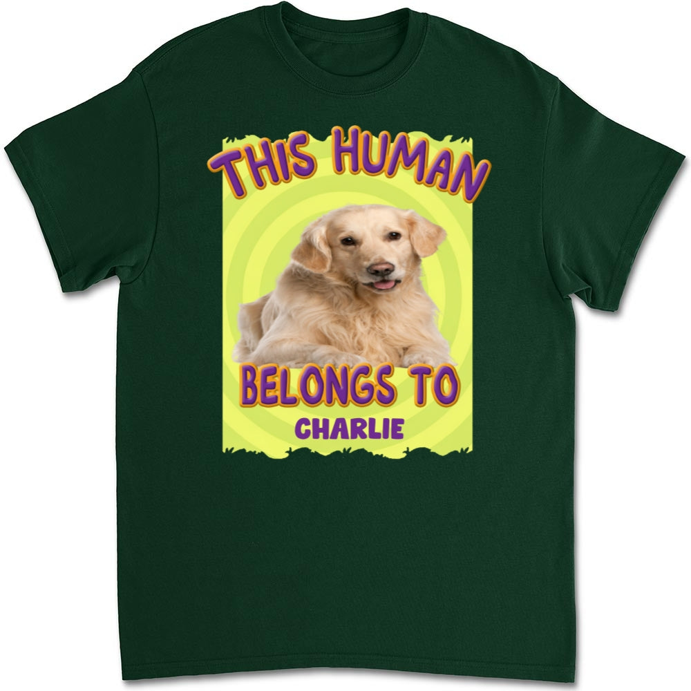 Exclusive Personalized Custom Unisex 'This Human Belongs To Us' Photo T-Shirt