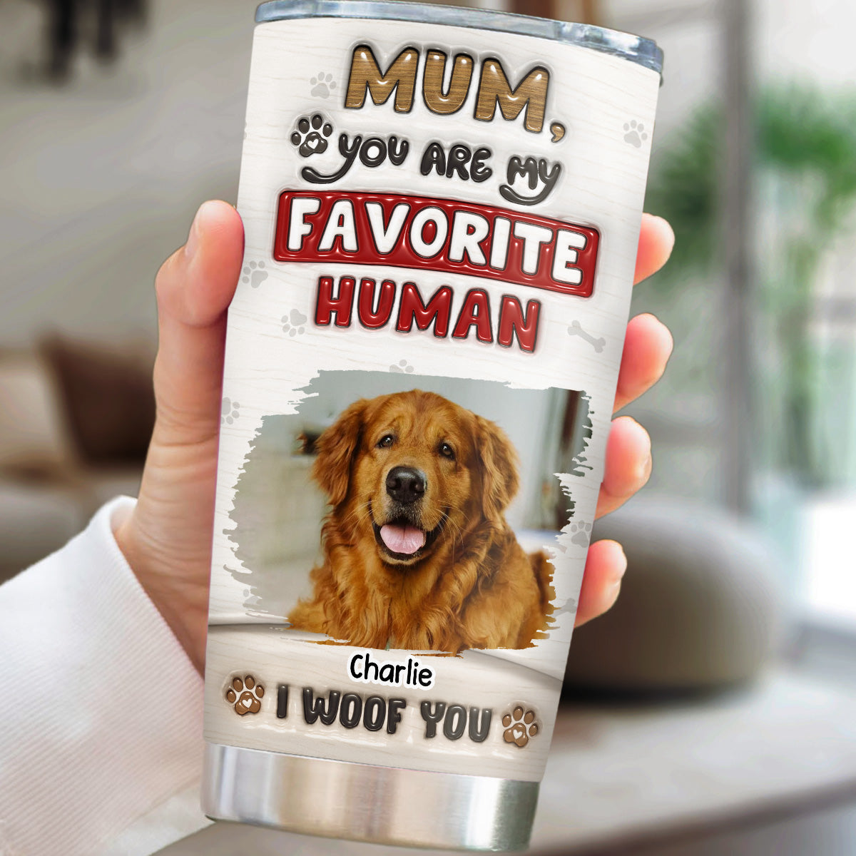 Personalized Custom 3D Inflated Effect Tumbler - You Are Our Favorite Human Photo, 20oz Stainless Steel