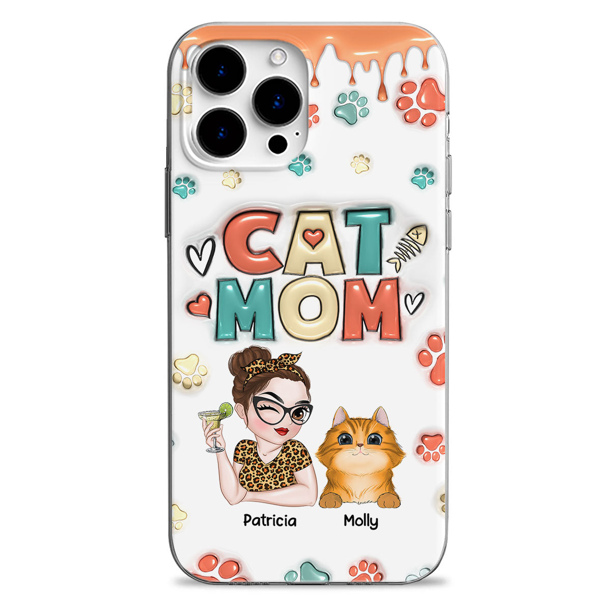 My Lovely Cat - Personalized Custom 3D Inflated Effect Smartphone Case for Unique Style