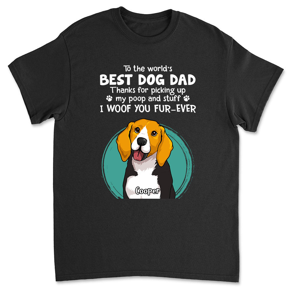 Thank You Dog Mom Dad - Personalized Custom Unisex 5.3 oz T-shirt for Pet Lovers