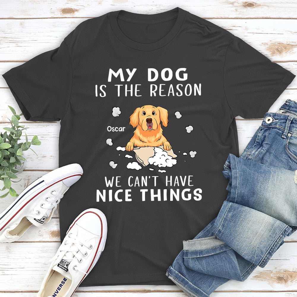 The Reason - Personalized Custom Unisex 5.3 oz T-shirt for Pet Lovers