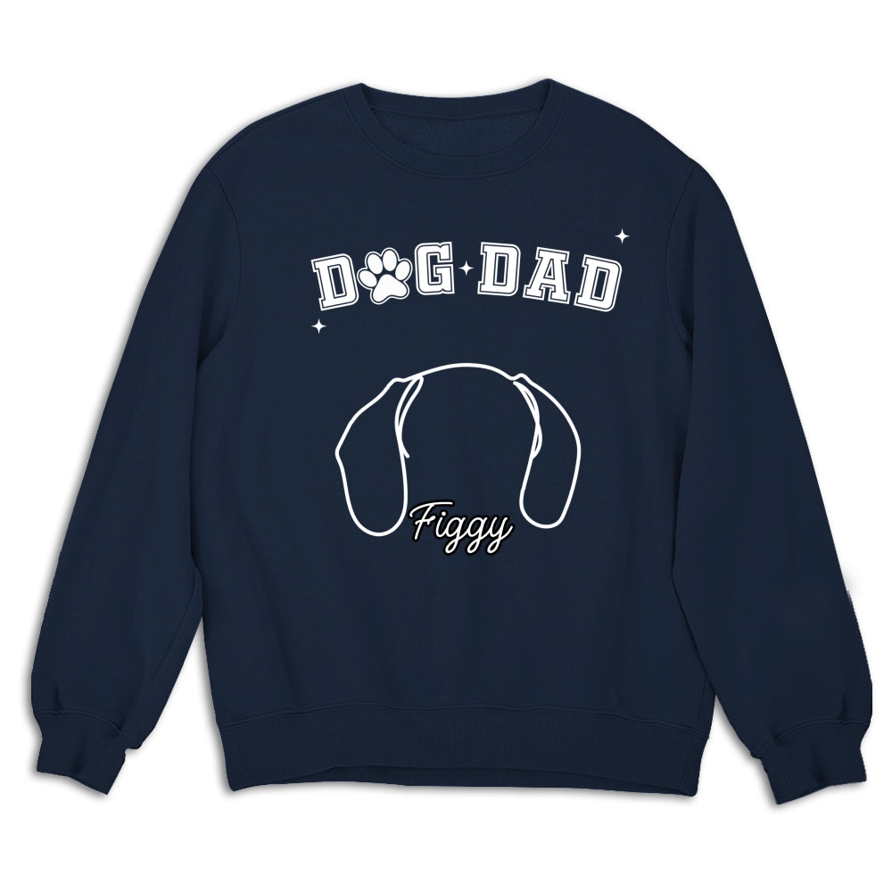 Dog Dad Mom Line - Personalized Custom Unisex 8.0 oz Sweatshirt for Pet Lovers