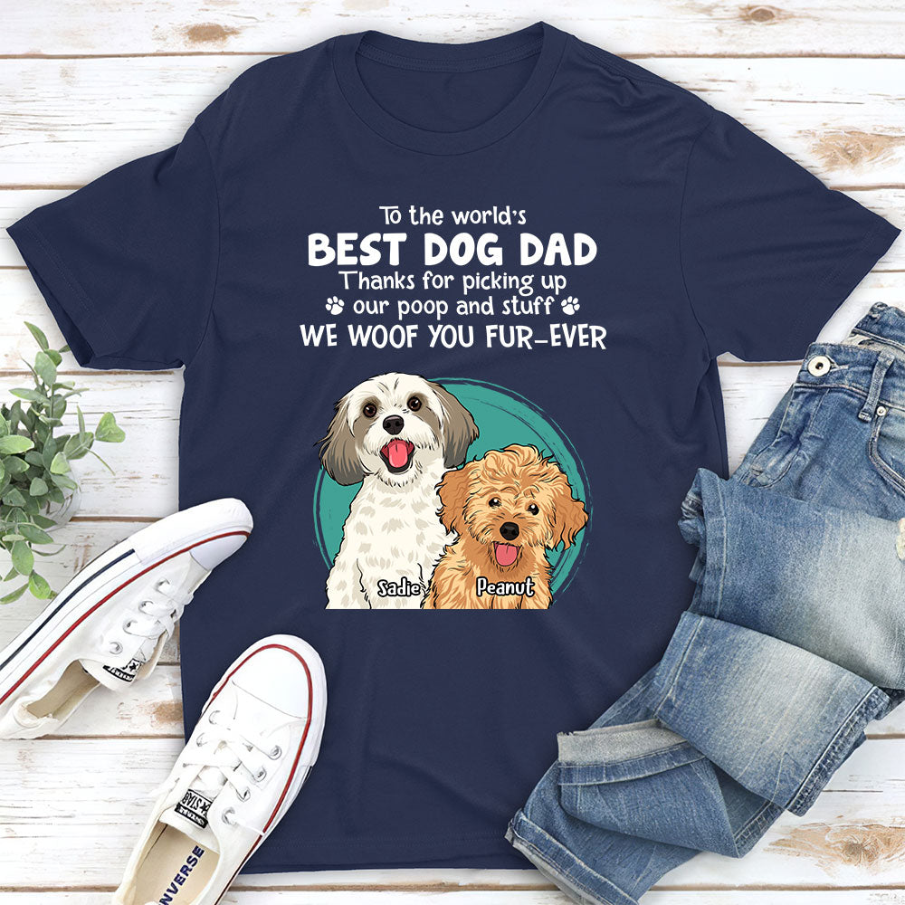 Thank You Dog Mom Dad - Personalized Custom Unisex 5.3 oz T-shirt for Pet Lovers