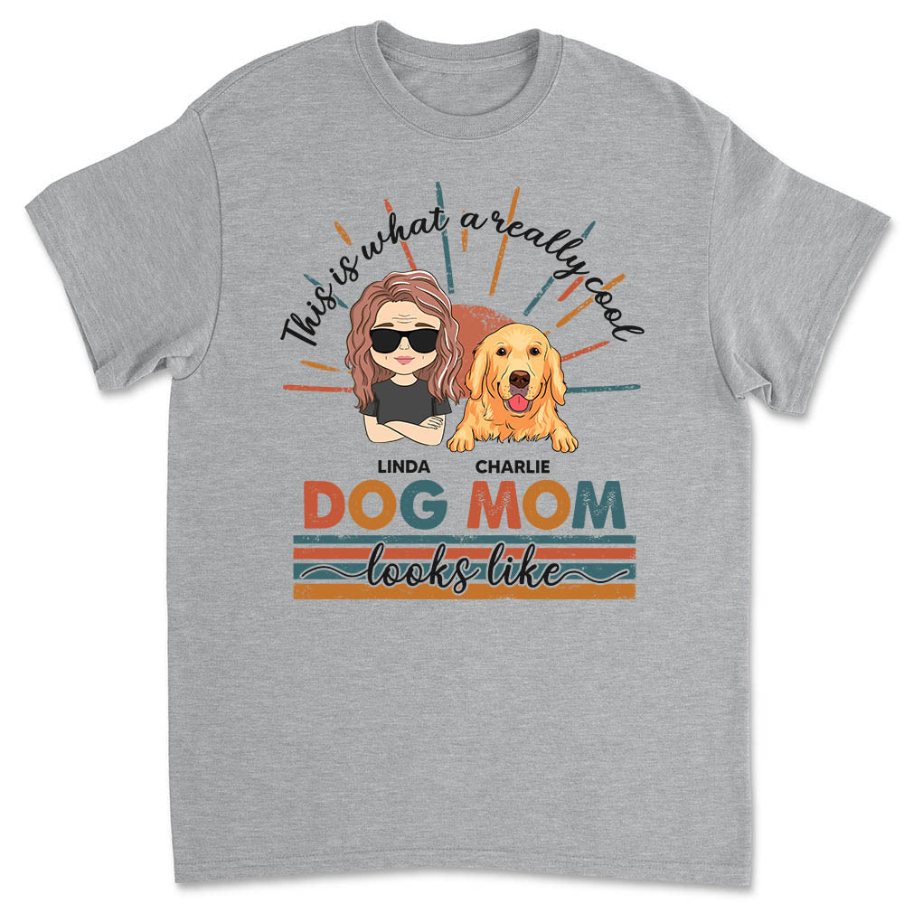Stylish Cool Dog Mom/Dad - Personalized Custom Unisex 5.3 oz T-shirt