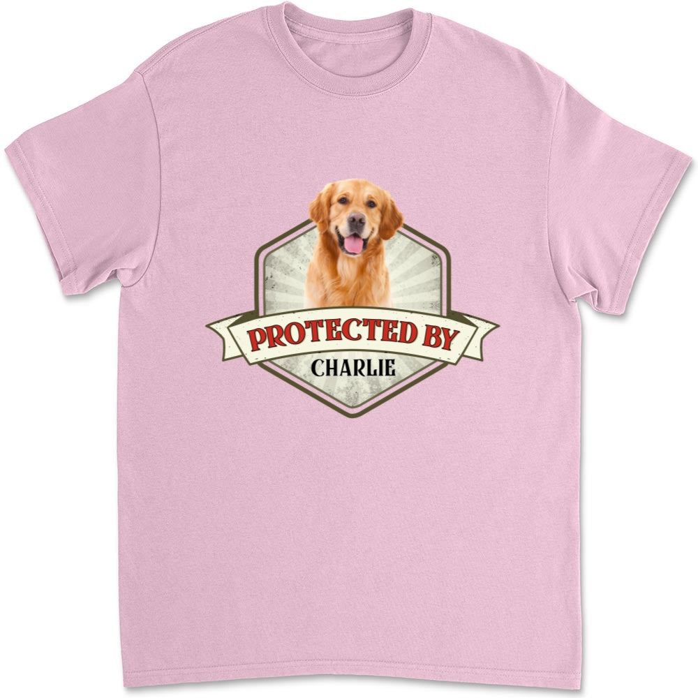 Custom Personalized Unisex 'Protected By Dogs' Photo T-Shirt