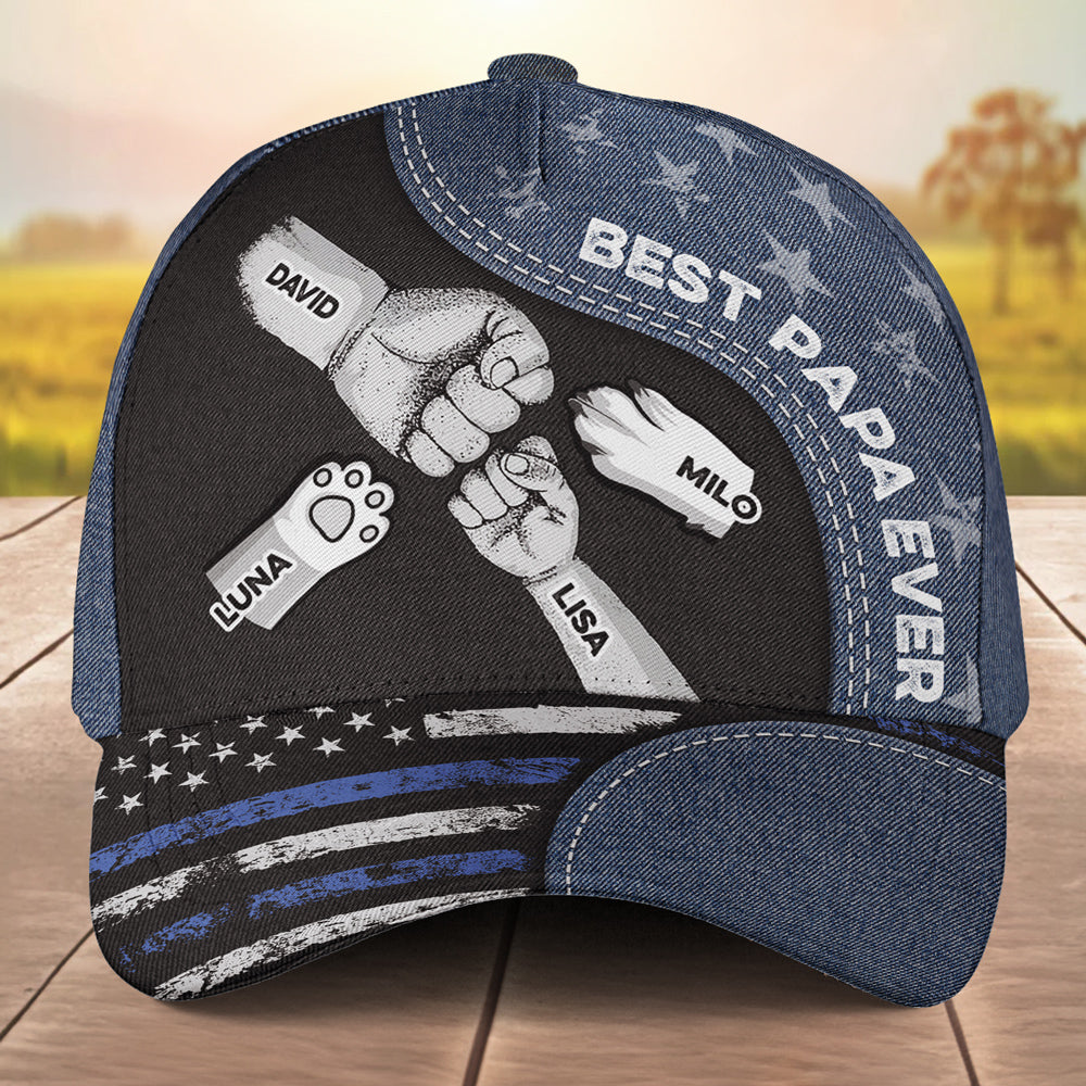 Best Papa Ever Version 2 - Personalized Custom Dog Parent Cap for Maximum Comfort