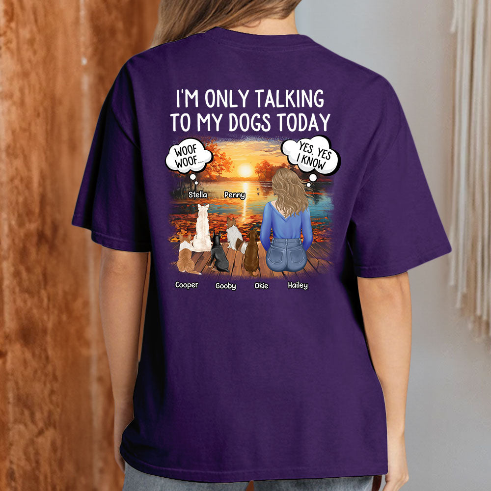 Custom Personalized Unisex Talking To Dog Cat T-shirt - Ideal Gift for Pet Lovers
