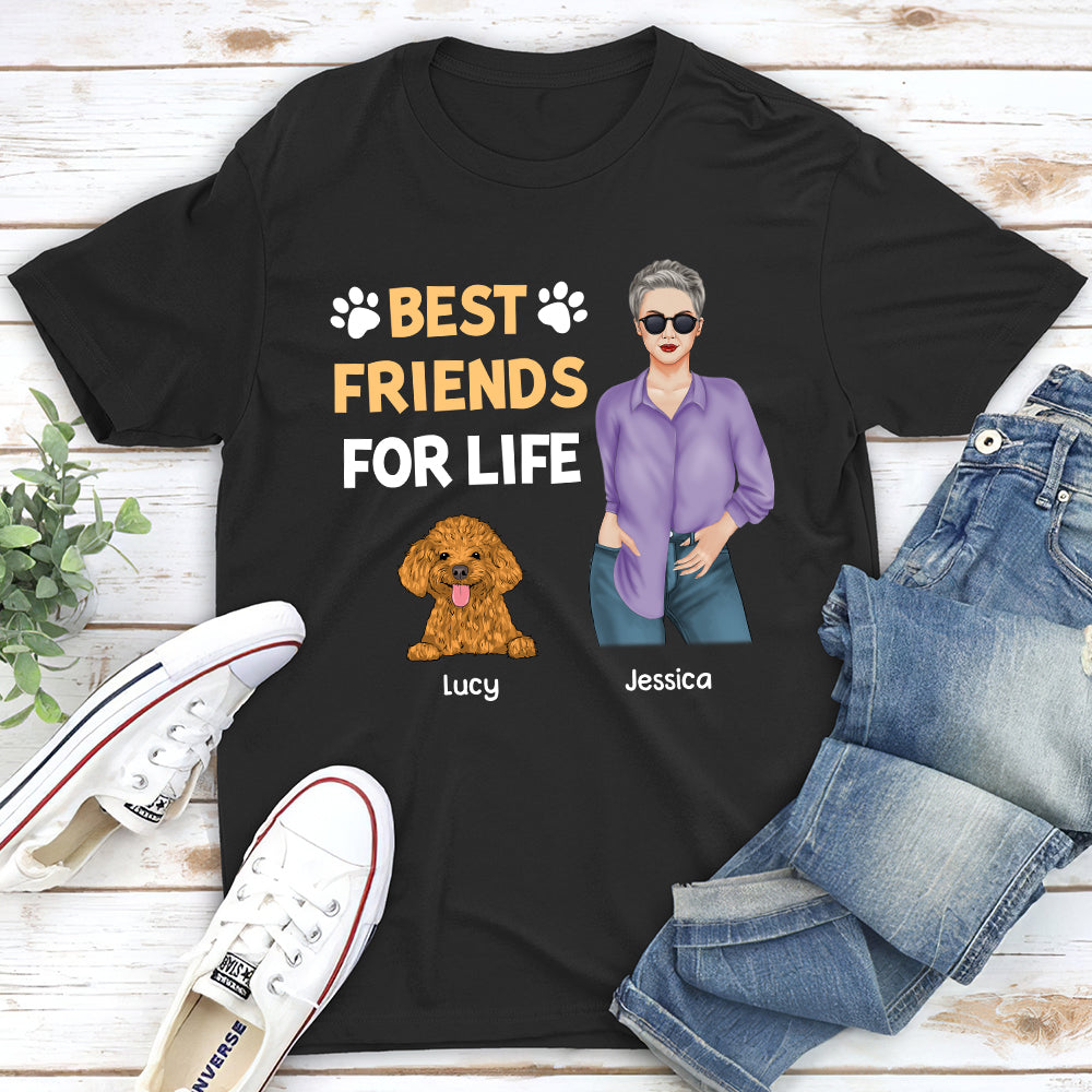 Best Friends For Life - Personalized Custom Unisex 5.3 oz T-shirt - Ideal Gift for Pet Lovers