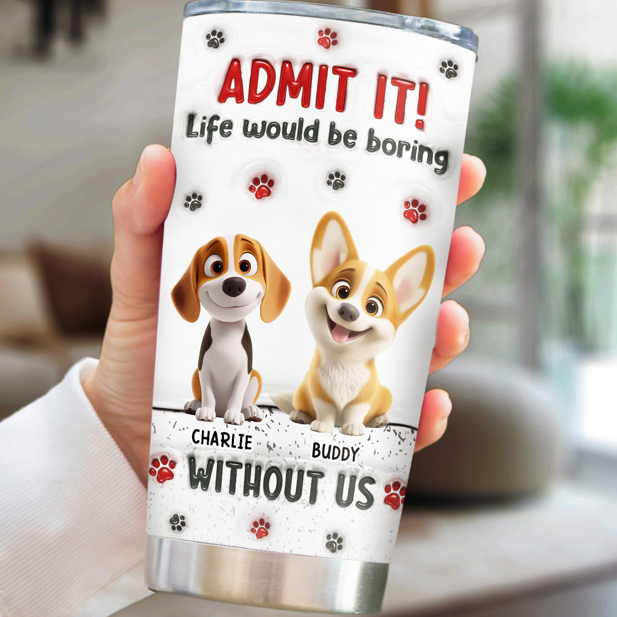 Accept It - Customizable 3D Inflated Effect Personalized 20oz Stainless Steel Tumbler