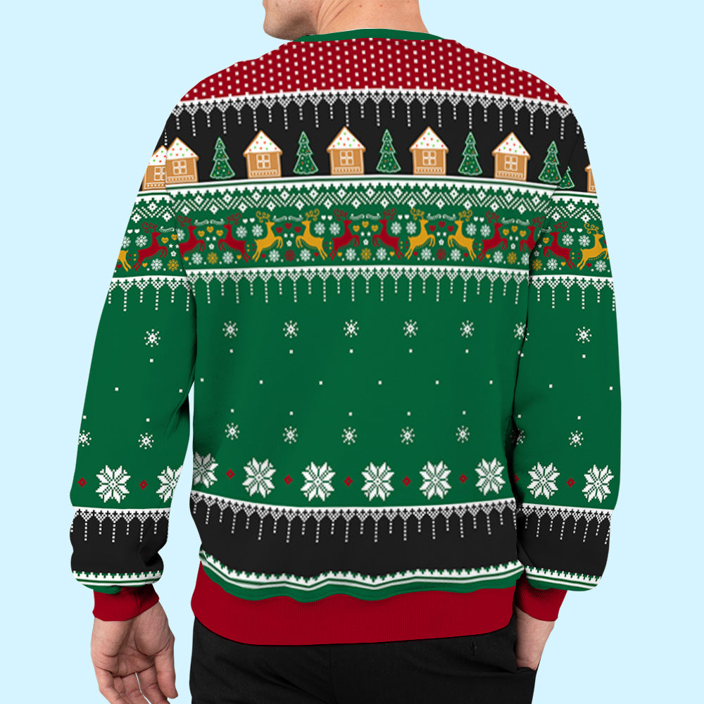 Unique Personalized Custom All-Over-Print Christmas With Dogs Sweatshirt for Dog Lovers