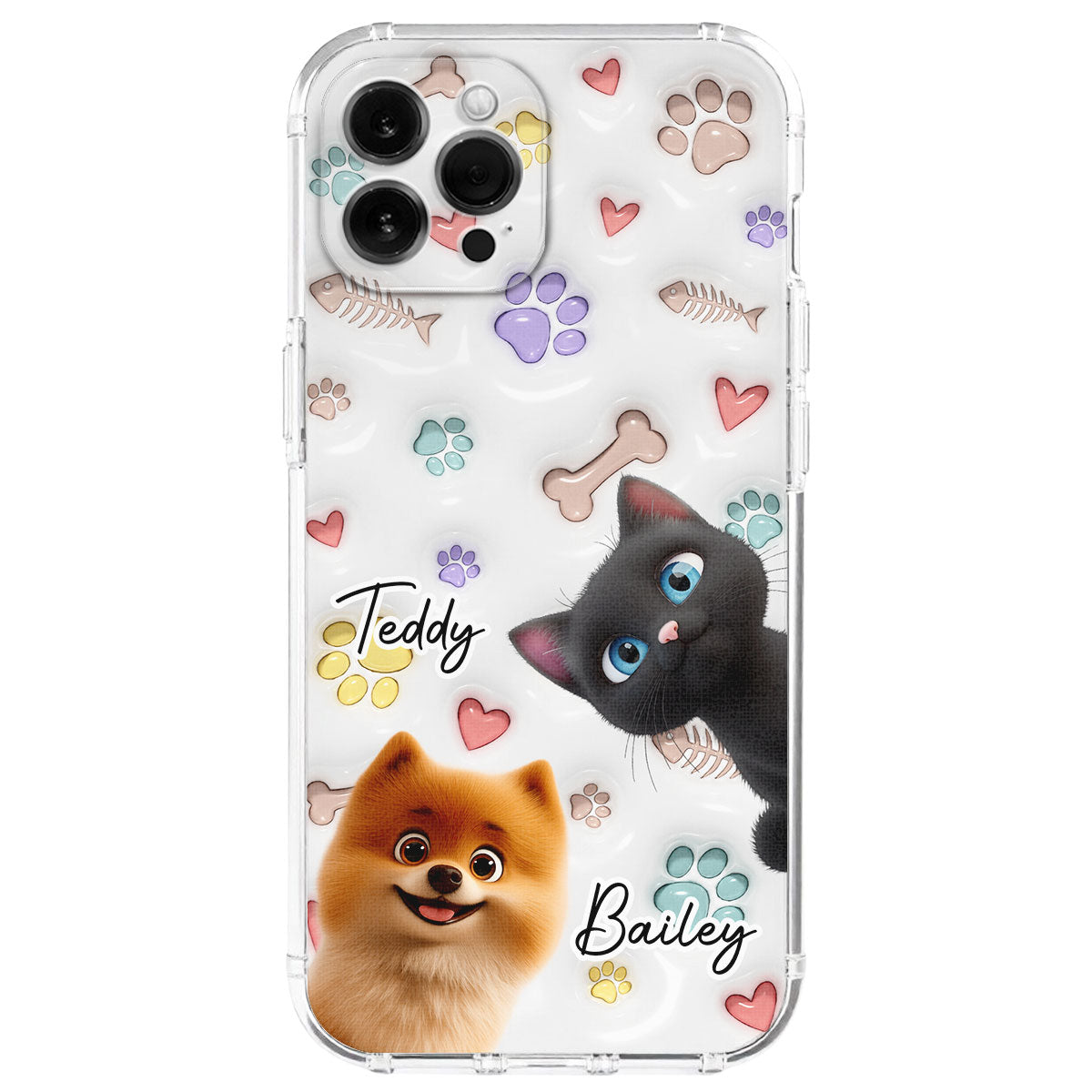 Adorable Baby Pet - Customizable 3D Inflated Effect Personalized Phone Case