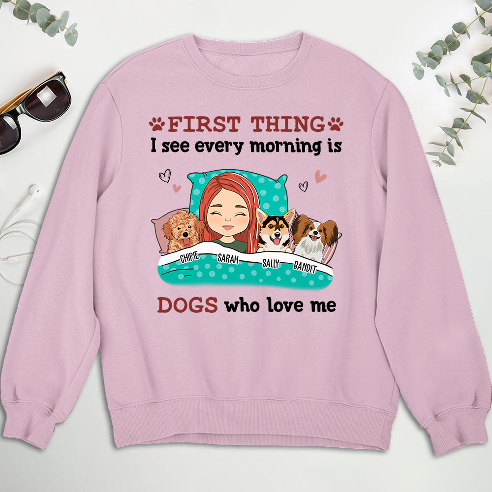 Every Morning - Customizable Personalized Unisex 8.0 oz Sweatshirt for Pet Lovers