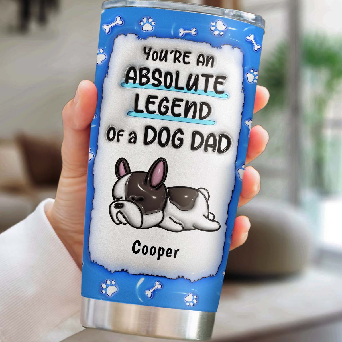 Legendary Personalized Custom 3D Inflated Effect Tumbler for Dog Parents