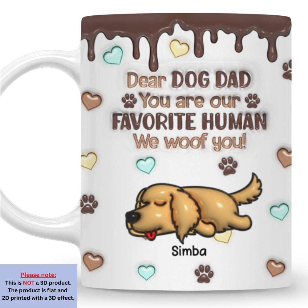 Favorite Human Version 2 - Personalized Custom 3D Inflated Effect 11oz Ceramic Mug