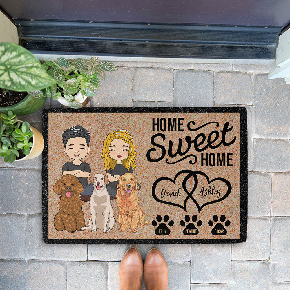Personalized Custom Home Sweet Home Doormat with Dog's Picture