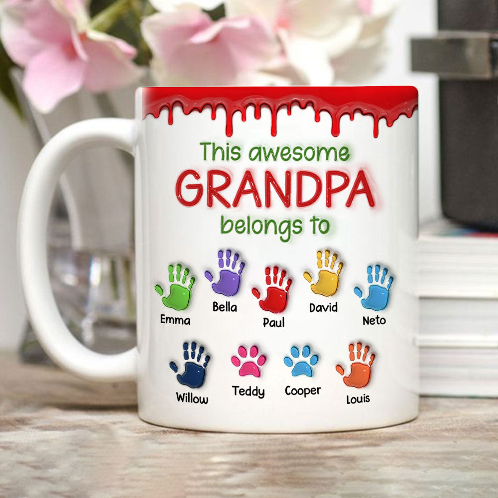 This Awesome Dad Exclusive - Personalized Custom 3D Inflated Effect 11oz Ceramic Mug